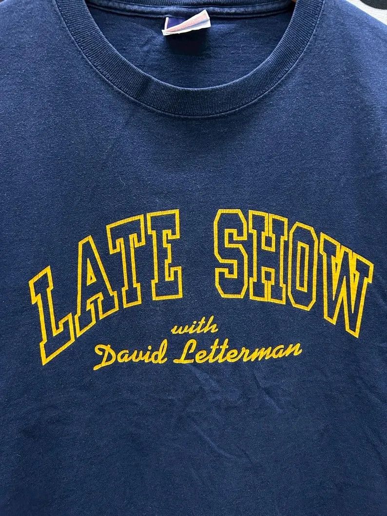 Vintage Vintage 90s Late Show David Letterman tshirt size L Size US L / EU 52-54 / 3 - 3 Thumbnail