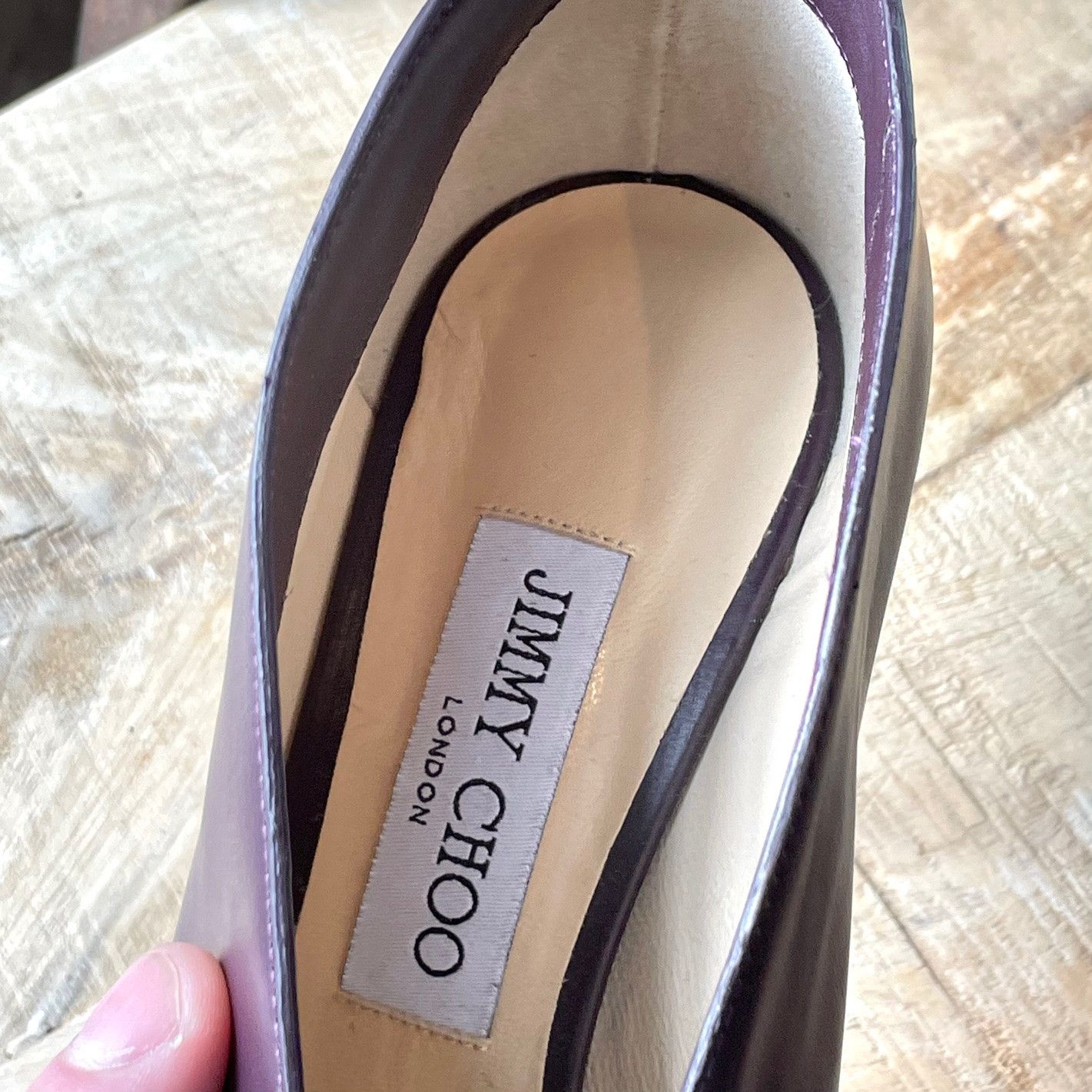 Jimmy Choo Jimmy Choo Purple Eggplant Lark Ankle Strap V Booties Size US 7.5 / IT 37.5 - 9 Thumbnail