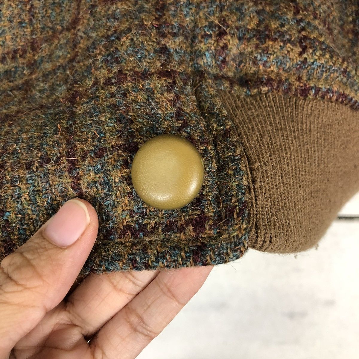 Jean Charles De Castelbajac 🔥VINTAGE WOOL HERRINGBONE BOMBER JACKET TARTAN DESIGN Size US M / EU 48-50 / 2 - 18 Thumbnail