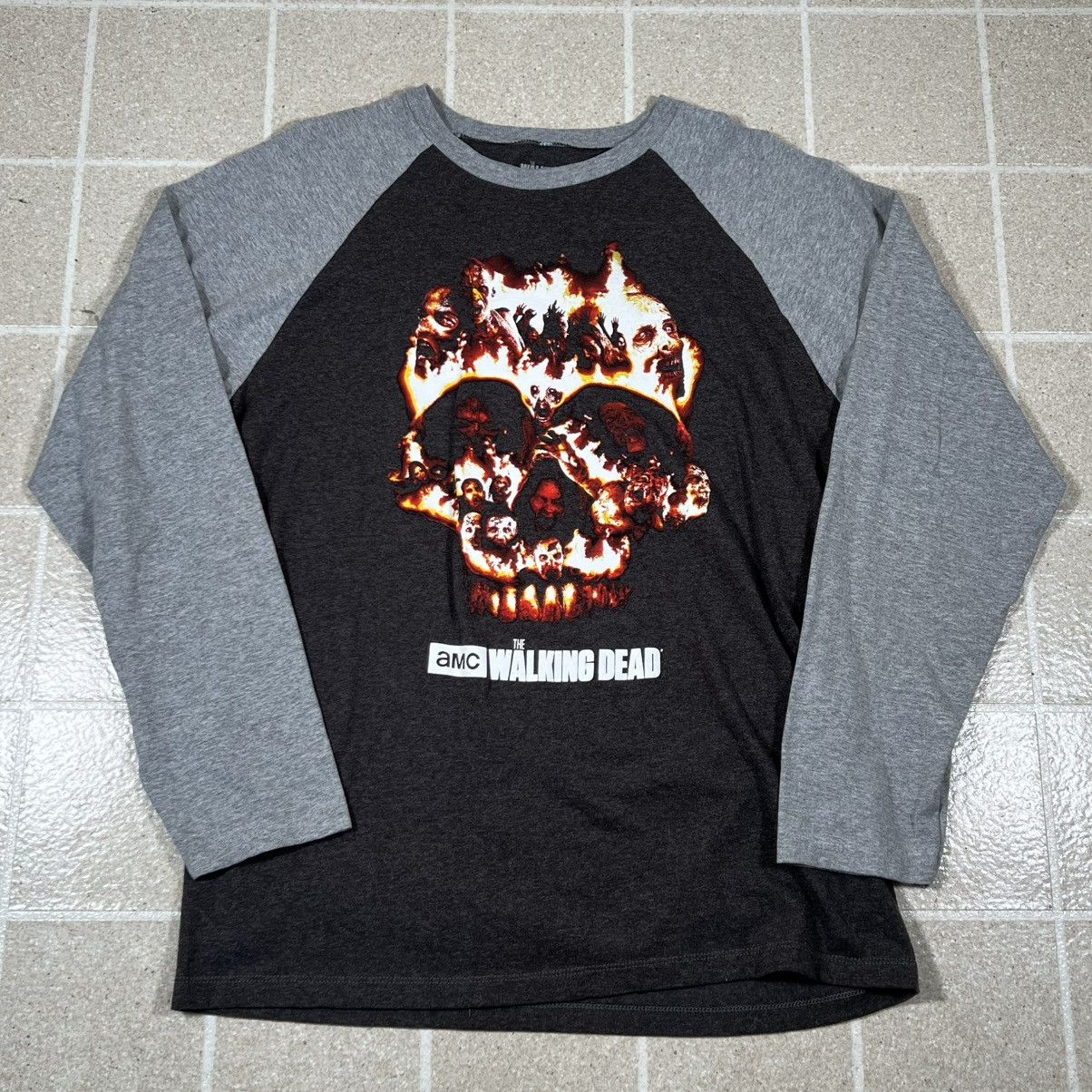 Vintage THE WALKING DEAD AMC TV Show Raglan Skull T-Shirt Size Large Size US L / EU 52-54 / 3 - 1 Thumbnail