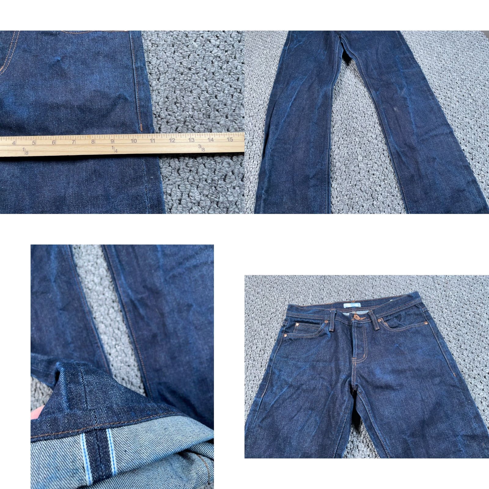 The Unbranded Brand VINTAGE The Unbranded UB101 Skinny Jeans Men's 30 Dark Blue Denim Selvedge 5-Pocket 32 Inseam Adult Mens Skinny Fit Size US 30 / EU 46 - 8 Thumbnail
