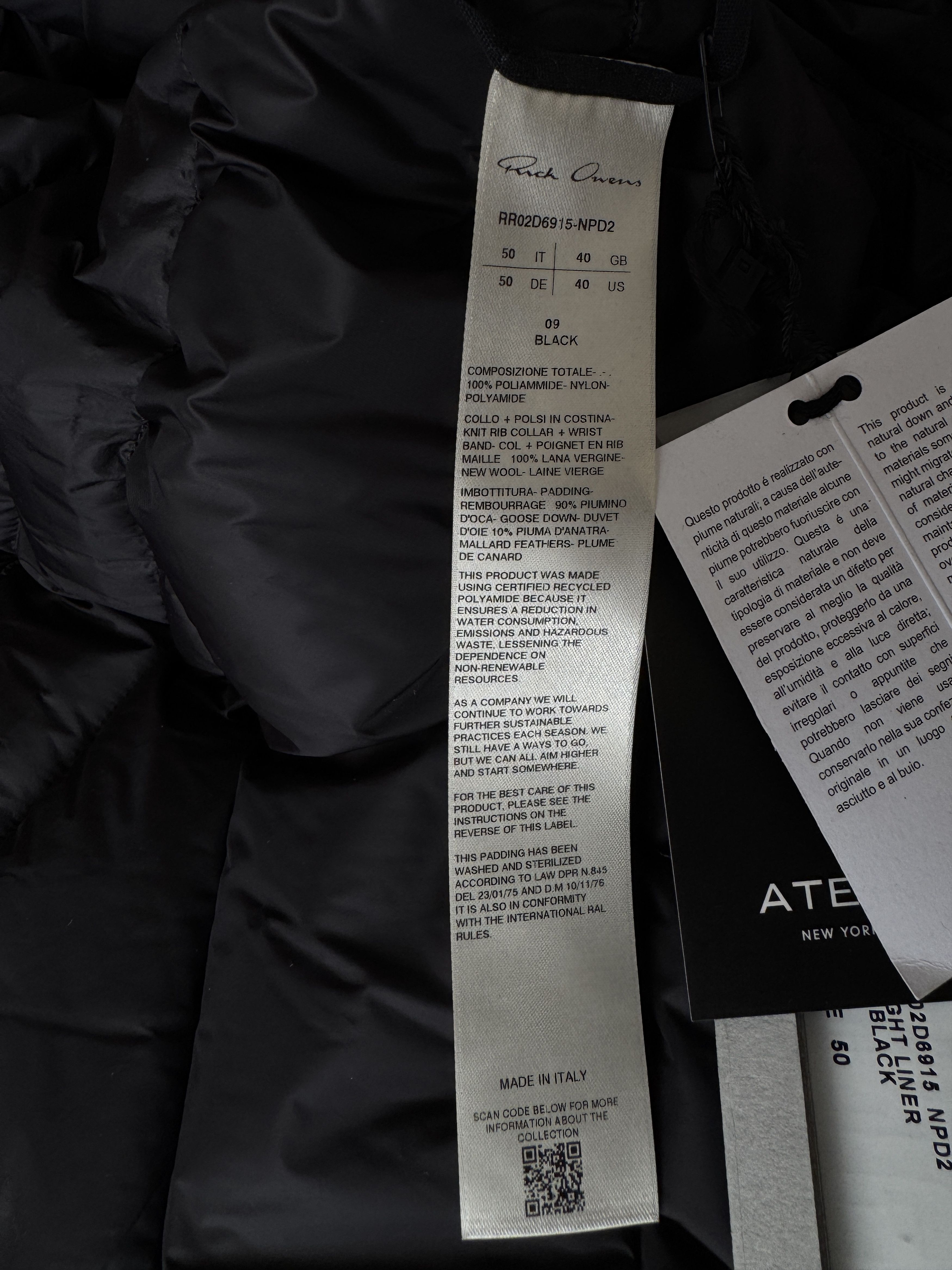Rick Owens Rick Owens Cappotto Piumino Flight Liner Jacket Size US L / EU 52-54 / 3 - 9 Thumbnail