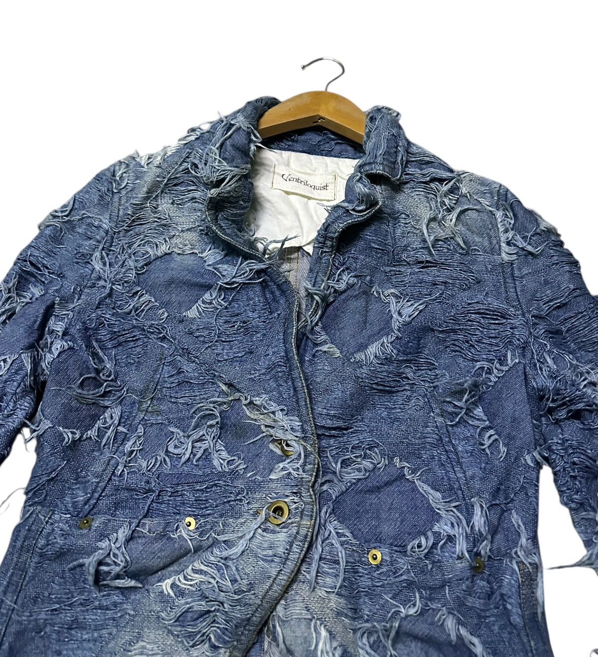 Japanese Brand Ventriloquist patchwork distressed denim jacket Size S / US 4 / IT 40 - 5 Thumbnail