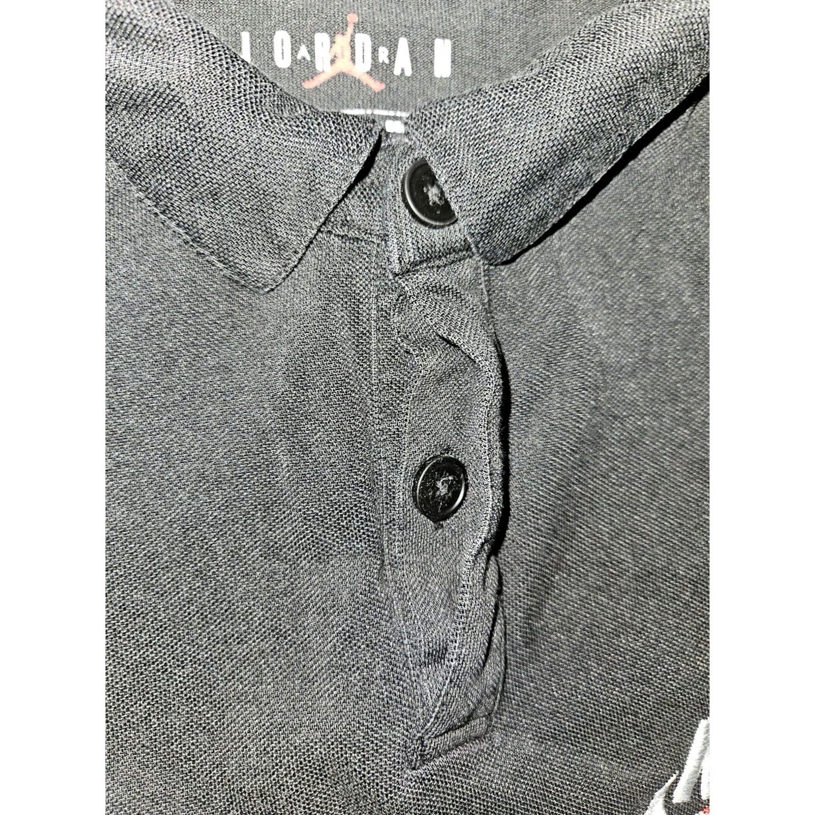 Jordan Brand Jordan Nike Air Shirt Mens 2XL Black Polo Embroidered Logo Short Sleeve Collared Size US XXL / EU 58 / 5 - 6 Thumbnail