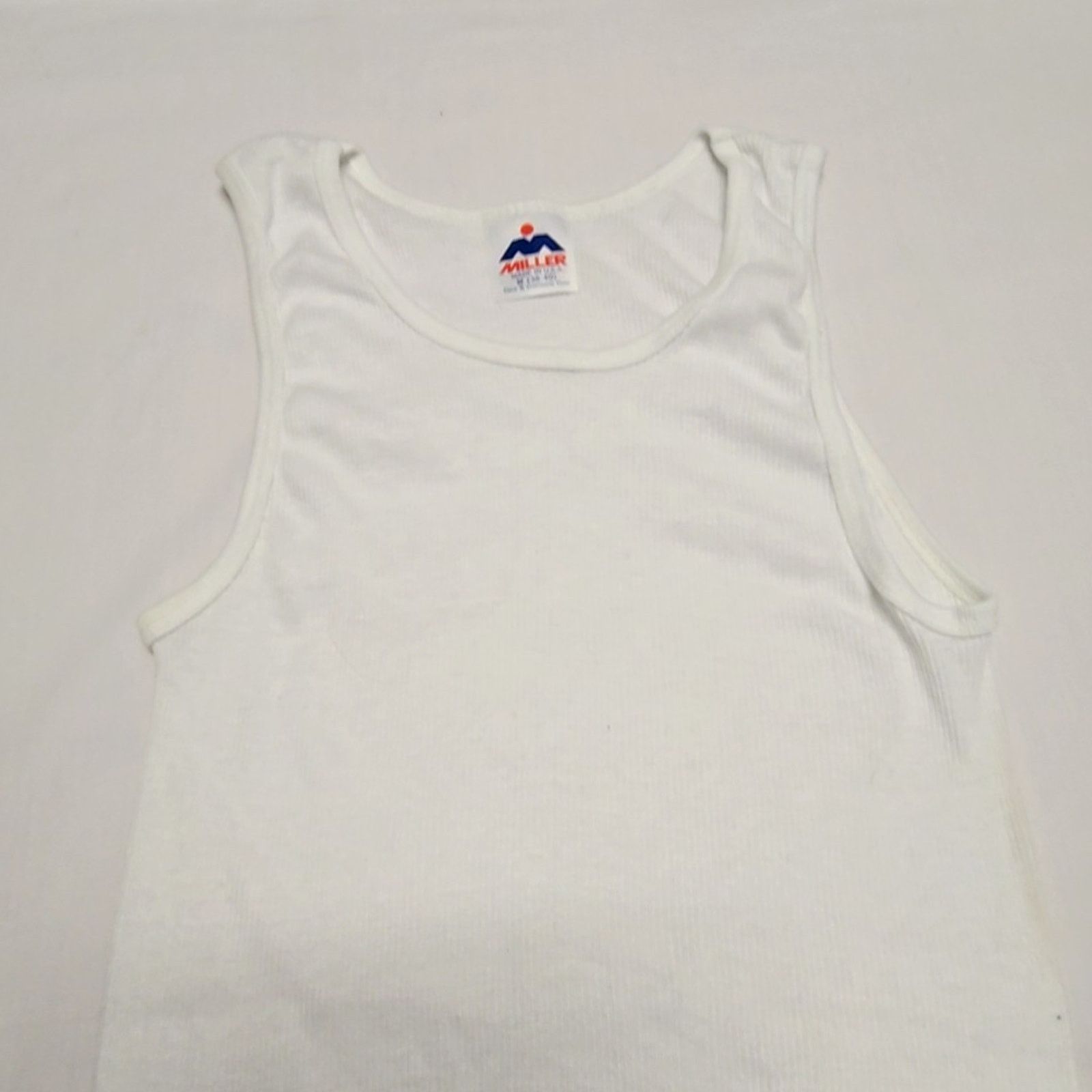 Vintage Vintage Miller Tank Top White Ribbed 90s M Sleeveless Shirt Size US M / EU 48-50 / 2 - 3 Thumbnail
