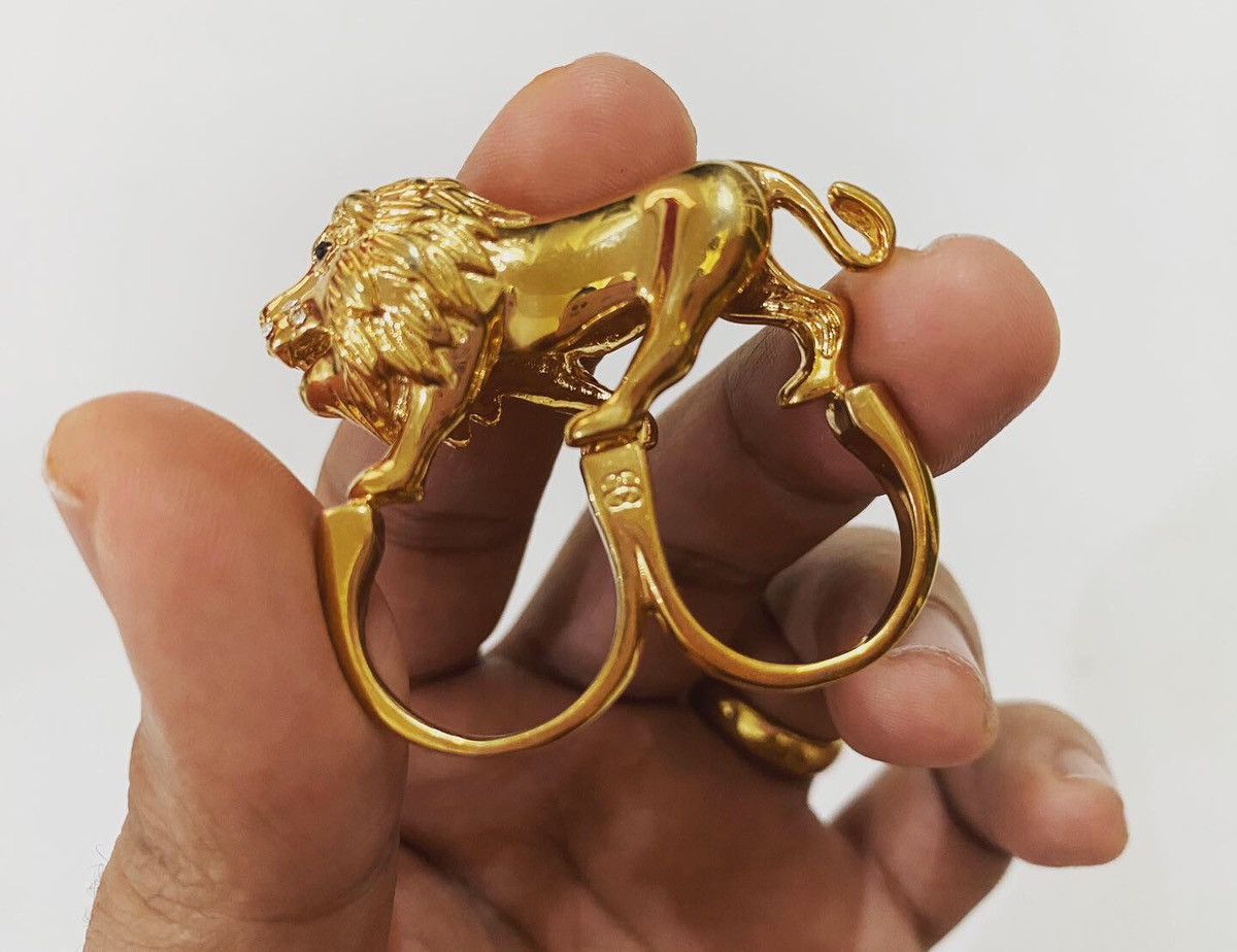 Stussy Stussy x Jules Kim Lion Double Ring Size ONE SIZE - 2 Thumbnail