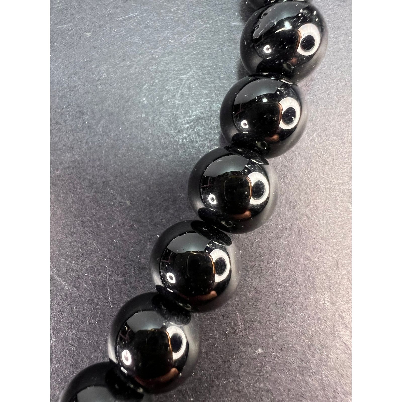 Other 10mm Black Onyx necklace with sterling silver clasp *NEW* Size ONE SIZE - 5 Thumbnail