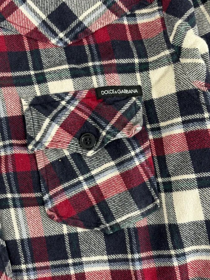 Dolce & Gabbana 2010s Dolce & Gabbana Red Black White Checkered Sicilian Shirt Size US M / EU 48-50 / 2 - 10 Thumbnail