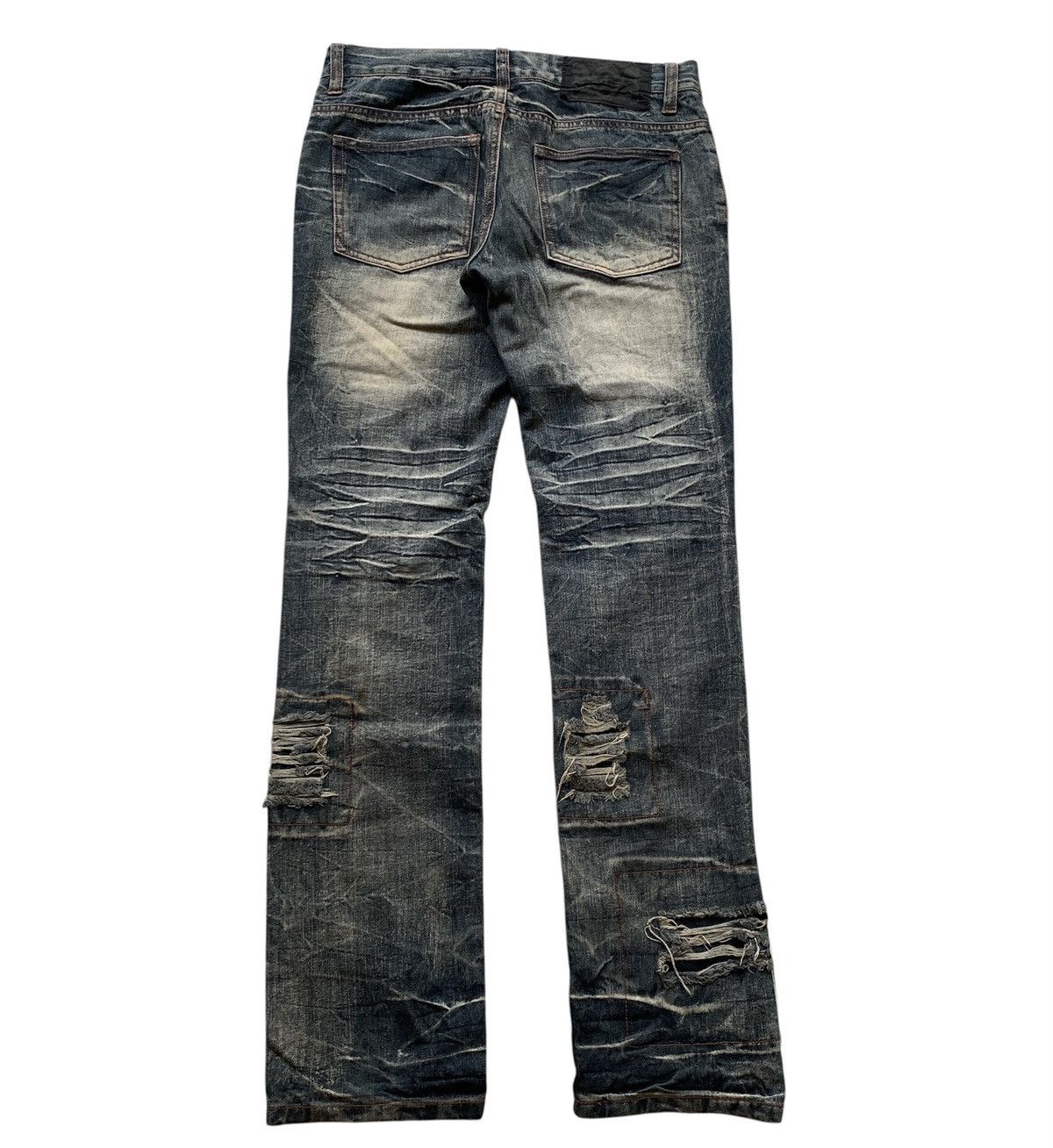 14th Addiction Lowbox Distressed Boro ifsix LGB Kapital Style Denim Pants Size US 31 - 11 Thumbnail