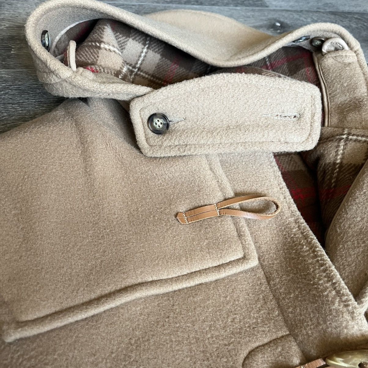 Designer × Gloverall × Vintage Vintage Gloverall The Original Duffle Coat Camel Check Beige Size XL / US 12-14 / IT 48-50 - 8 Thumbnail