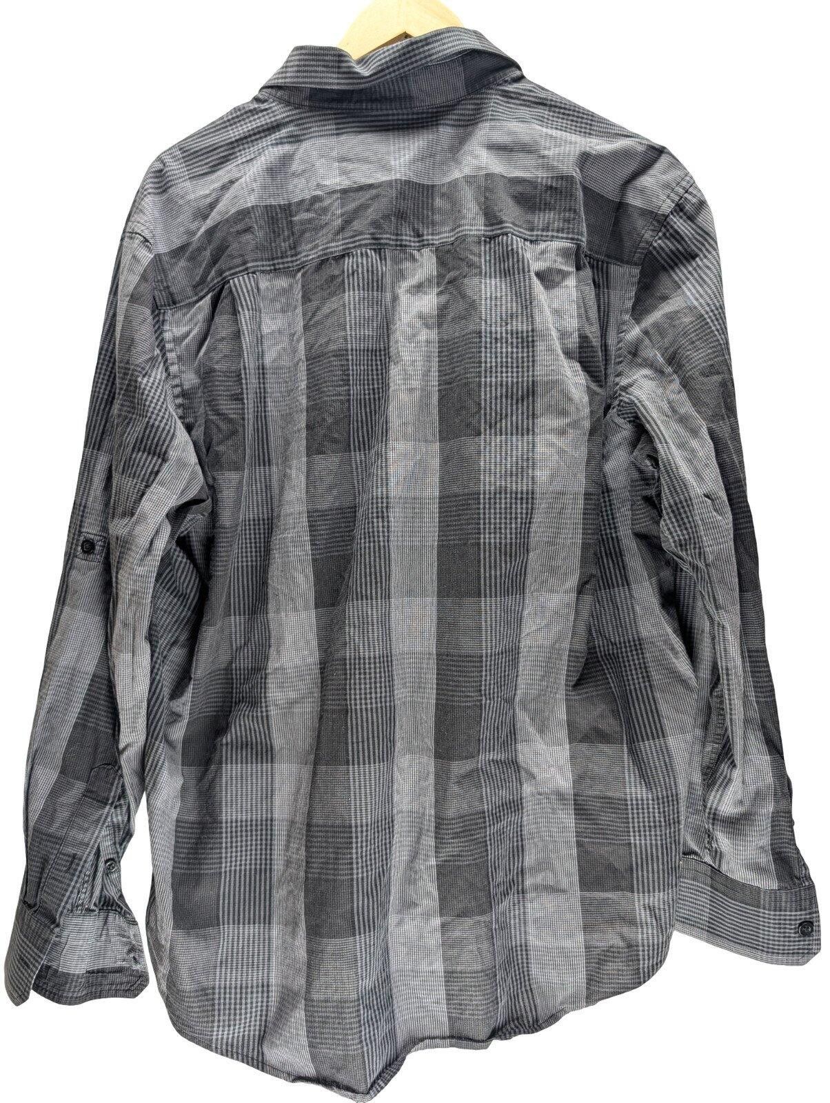 Alfani Alfani Button Up Shirt XL Regular Fit Plaid Gray Black Size US XL / EU 56 / 4 - 2 Thumbnail