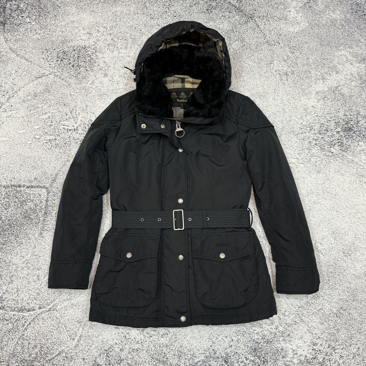 Barbour outlaw black best sale