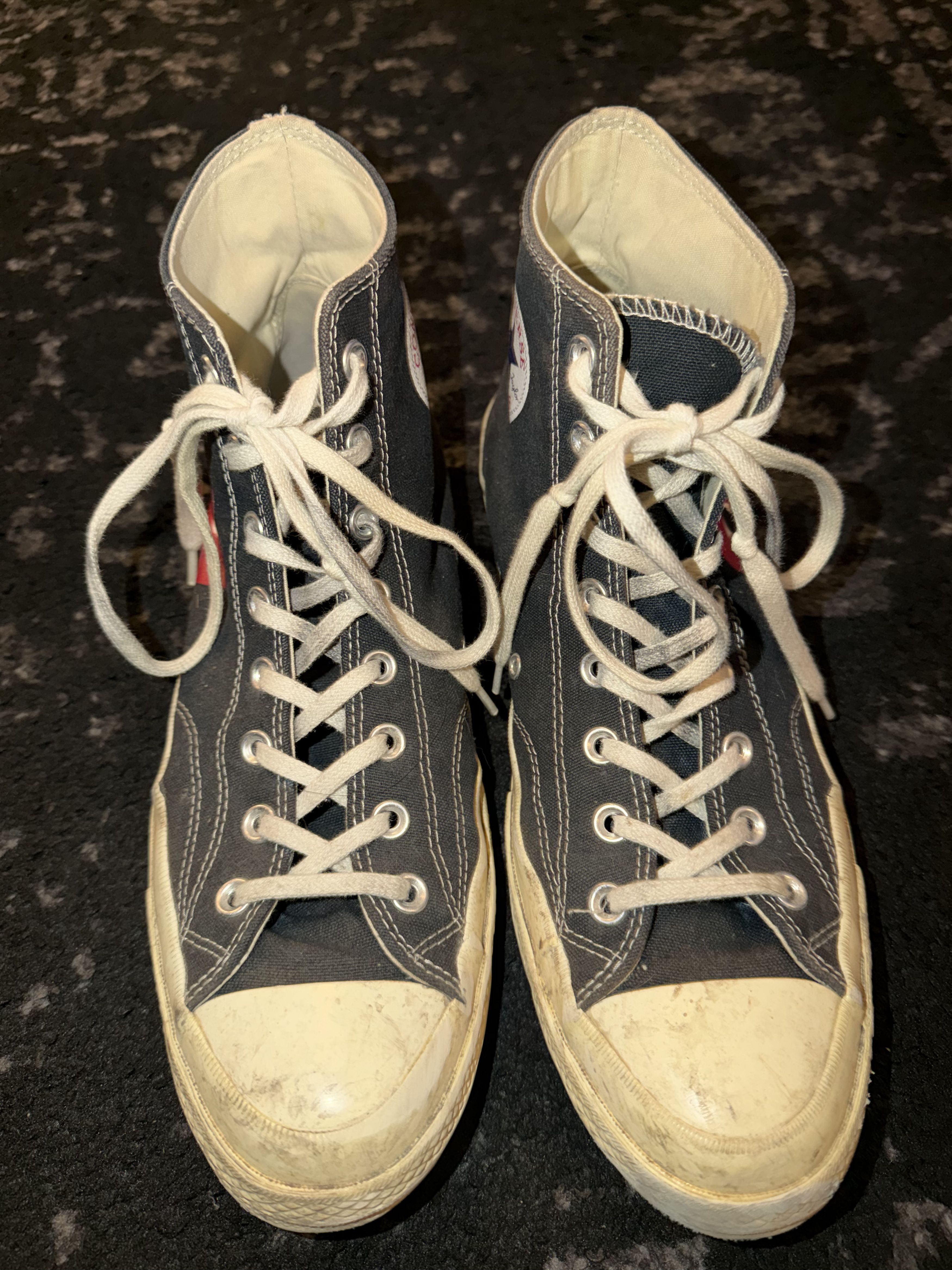 Comme des Garcons PLAY × Converse Comme Des Garcons Play x Converse High Top Sneakers Size US 11 / EU 44 - 2 Thumbnail
