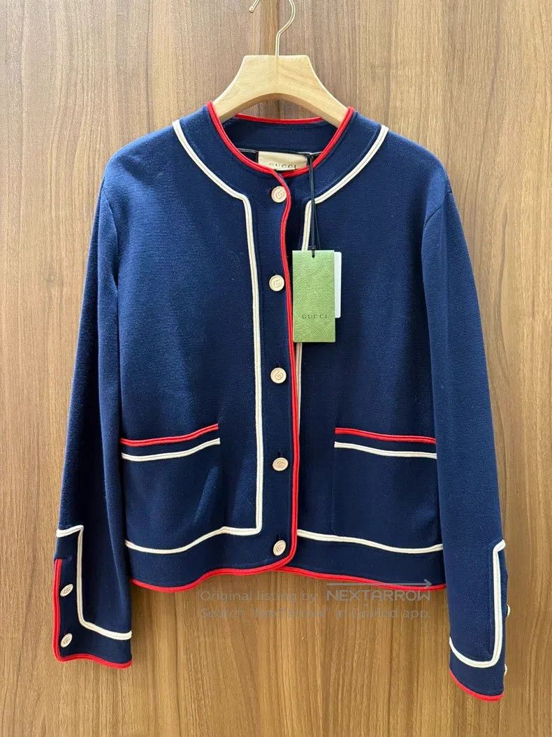 Gucci Gucci Colour-blocked knitted cardigan coat Size S / US 4 / IT 40 - 1 Thumbnail