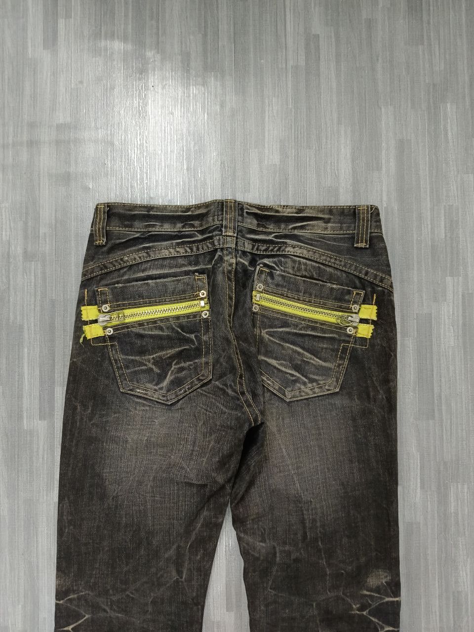 Japanese Brand FLARE SICK WASHED OZZ FIRST PINBALL DENIM PANTS Size US 29 - 5 Thumbnail
