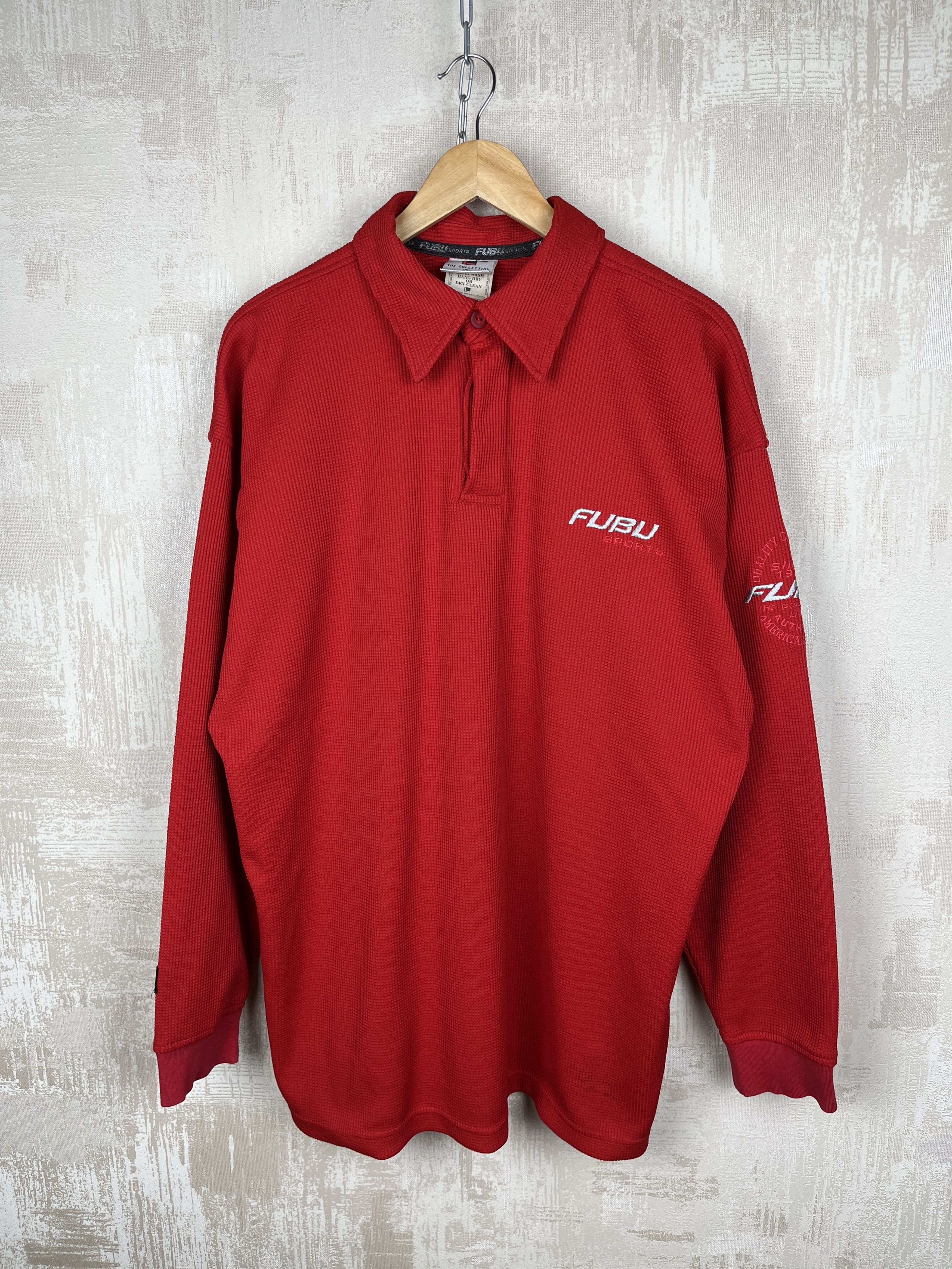 Fubu Vintage FUBU Sports Polo Rugby Shirt Long Sleeve Size US L / EU 52-54 / 3 - 8 Thumbnail