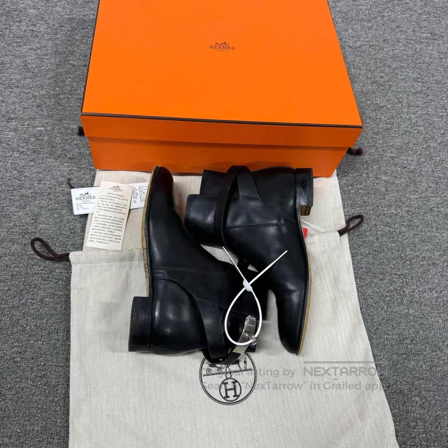 Hermes Hermes Kelly's Black Leather Short Boots| Size US 5.5 / IT 35.5 - 3 Thumbnail