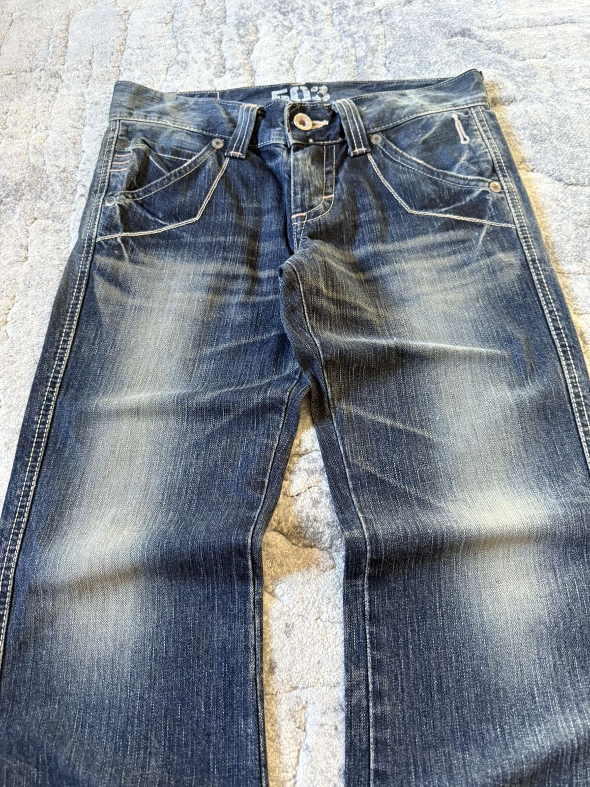 Le Grande Bleu (L.G.B.) Edwin 503 Japan Edition Flared Buckle Back Flared Jeans Size US 28 / EU 44 - 3 Thumbnail