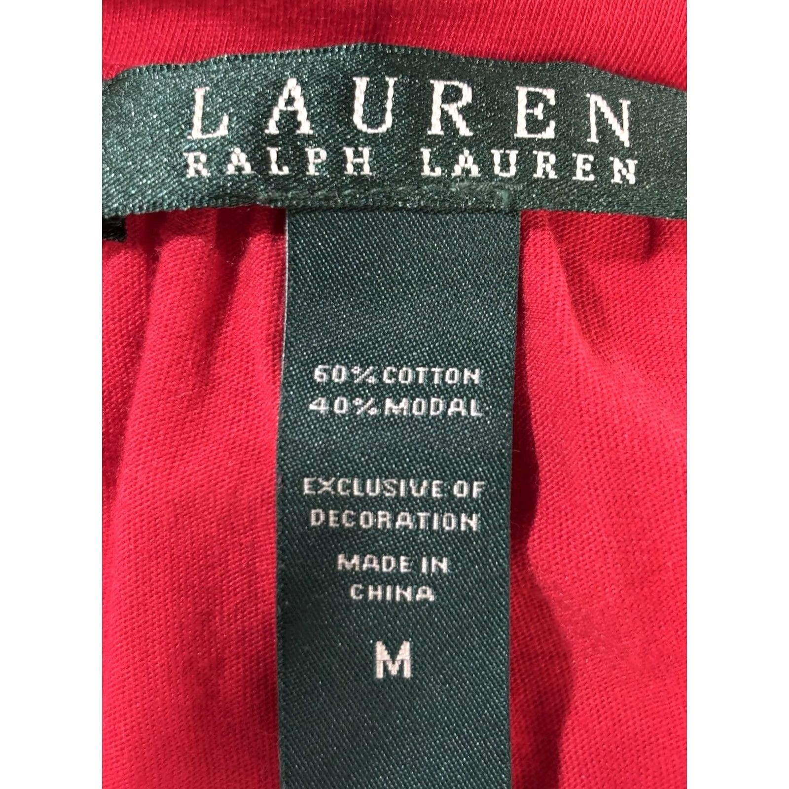 Ralph Lauren Lauren Ralph Lauren Nightgown Women’s M Red Sleeveless Monogram Navy Colorblock Classic Preppy Gown Mens? Womens Size 32" / US 10 / IT 46 - 7 Thumbnail