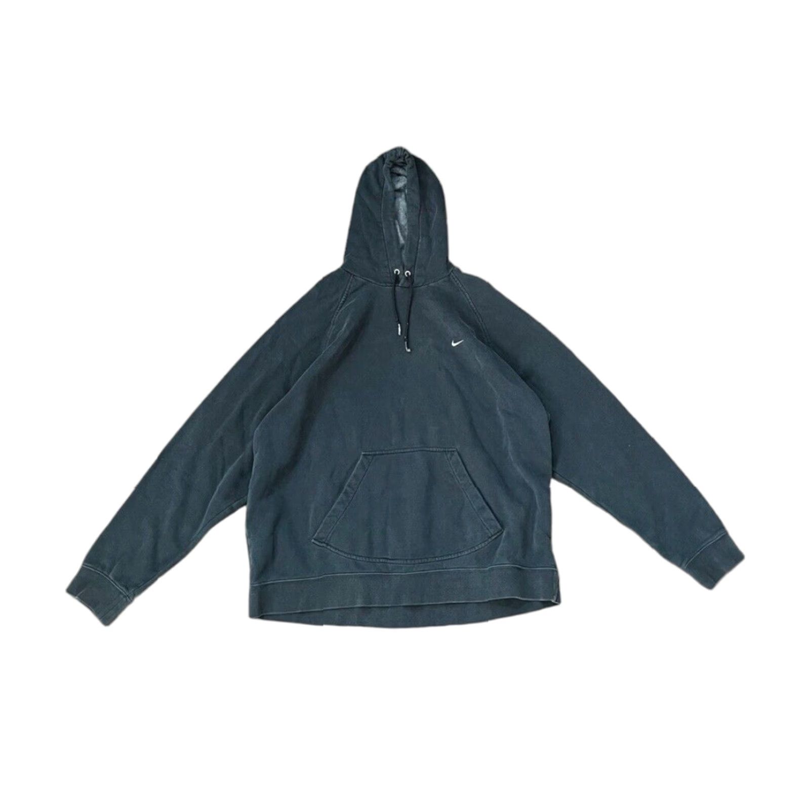 Nike VINTAGE 90s Nike Swoosh Check Hoodie Black Mens 2XL Sweatshirt Pullover Hooded Pockets Gray Tag Size US XXL / EU 58 / 5 - 1 Thumbnail