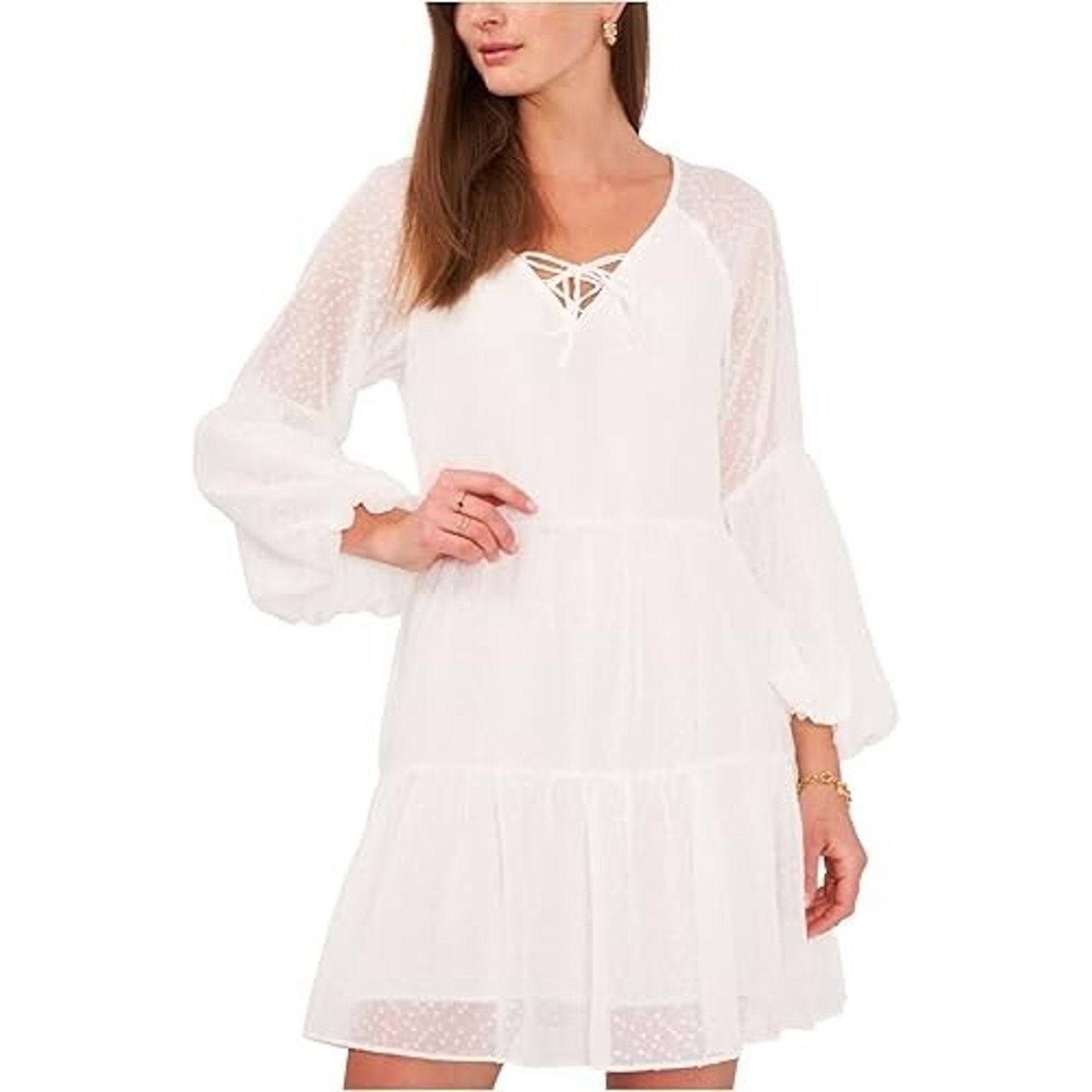 Vince VINCE Women Lined Balloon Sleeve Mini Dress Size XS A000469 Size XS / US 0-2 / IT 36-38 - 8 Thumbnail