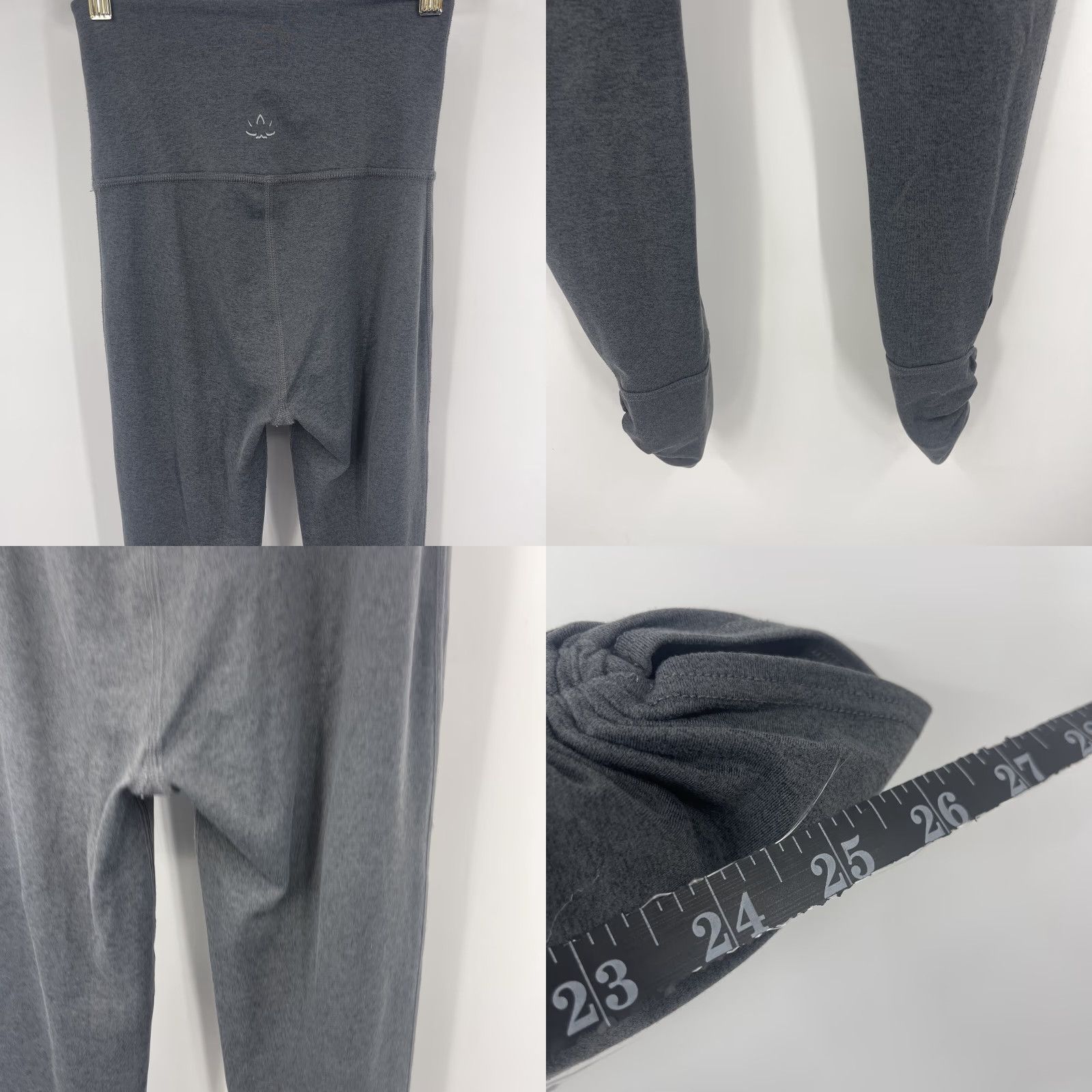 Beyond Yoga Beyond Yoga High Waist Athletic Leggings Women's S Full Length Ruched Hem Gray Activewear Yoga Size 28" / US 6 / IT 42 - 8 Thumbnail