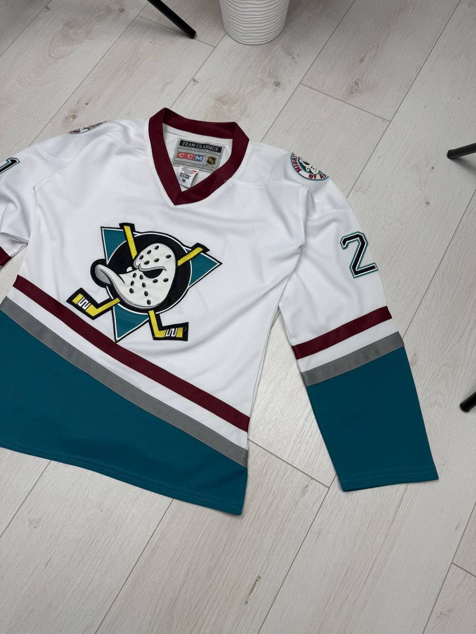 Ccm × NHL Junior size M Mighty Ducks Hockey Jersey #21 JACKSON Size US XXS / EU 40 - 5 Thumbnail