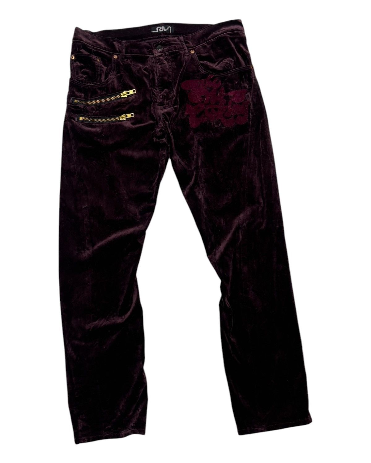 Japanese Brand × Seditionaries RARE🔥RNA INC PUNK ZIPPER VELVET PANTS Size US 33 - 5 Thumbnail