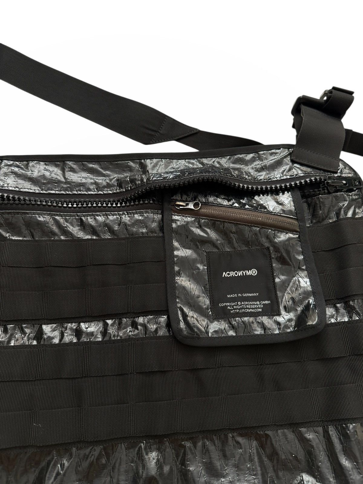 Acronym 3A-3TS Black Foil Crossbody Messenger Bag Size ONE SIZE - 6 Thumbnail