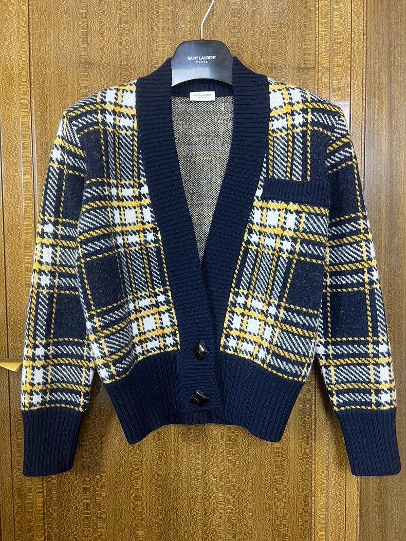 Yves Saint Laurent Saint Laruent 21 FW Madras tartan sweater 2502-Nextarrow Size XS / US 0-2 / IT 36-38 - 1 Thumbnail