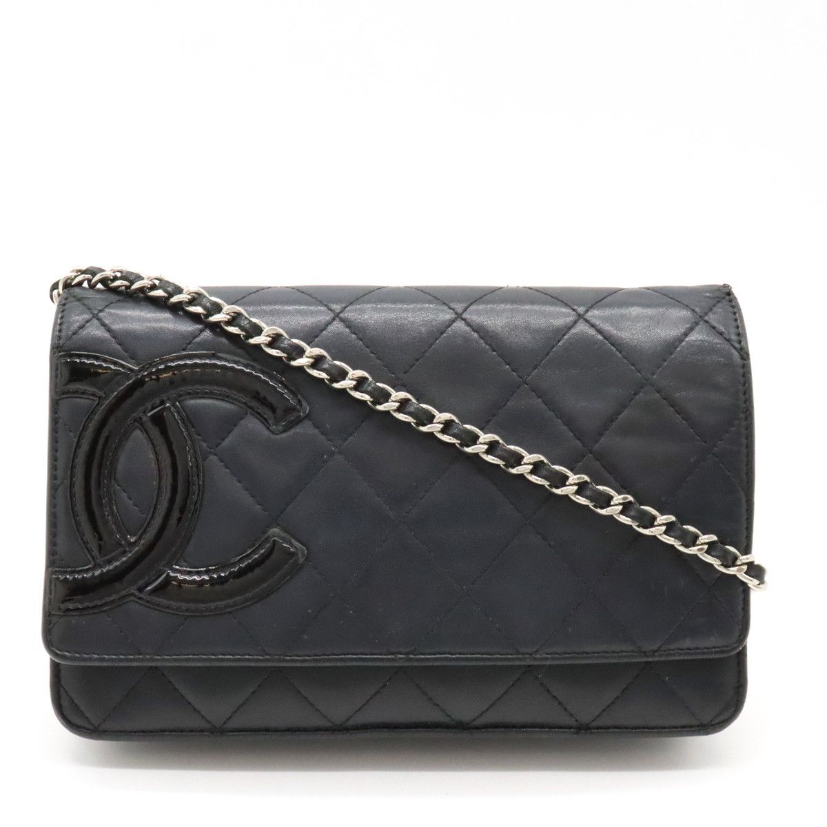 Chanel Chanel Chanel Cambon Line Chain Wallet Shoulder Bag A46646 Leather Crossbody Bag A46646 in Good Condition Size ONE SIZE - 1 Thumbnail