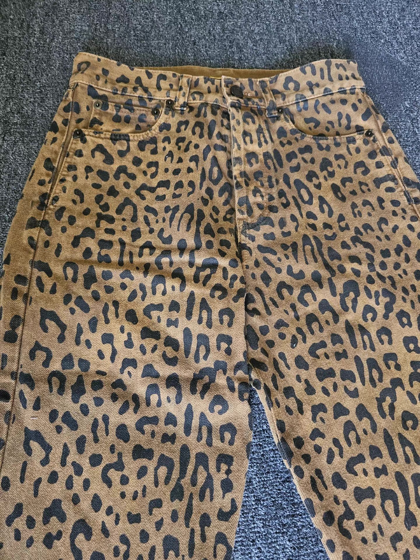 Saint Laurent Paris Saint Laurent Women's Leopard Print Jeans Q4 Size 33" - 3 Thumbnail