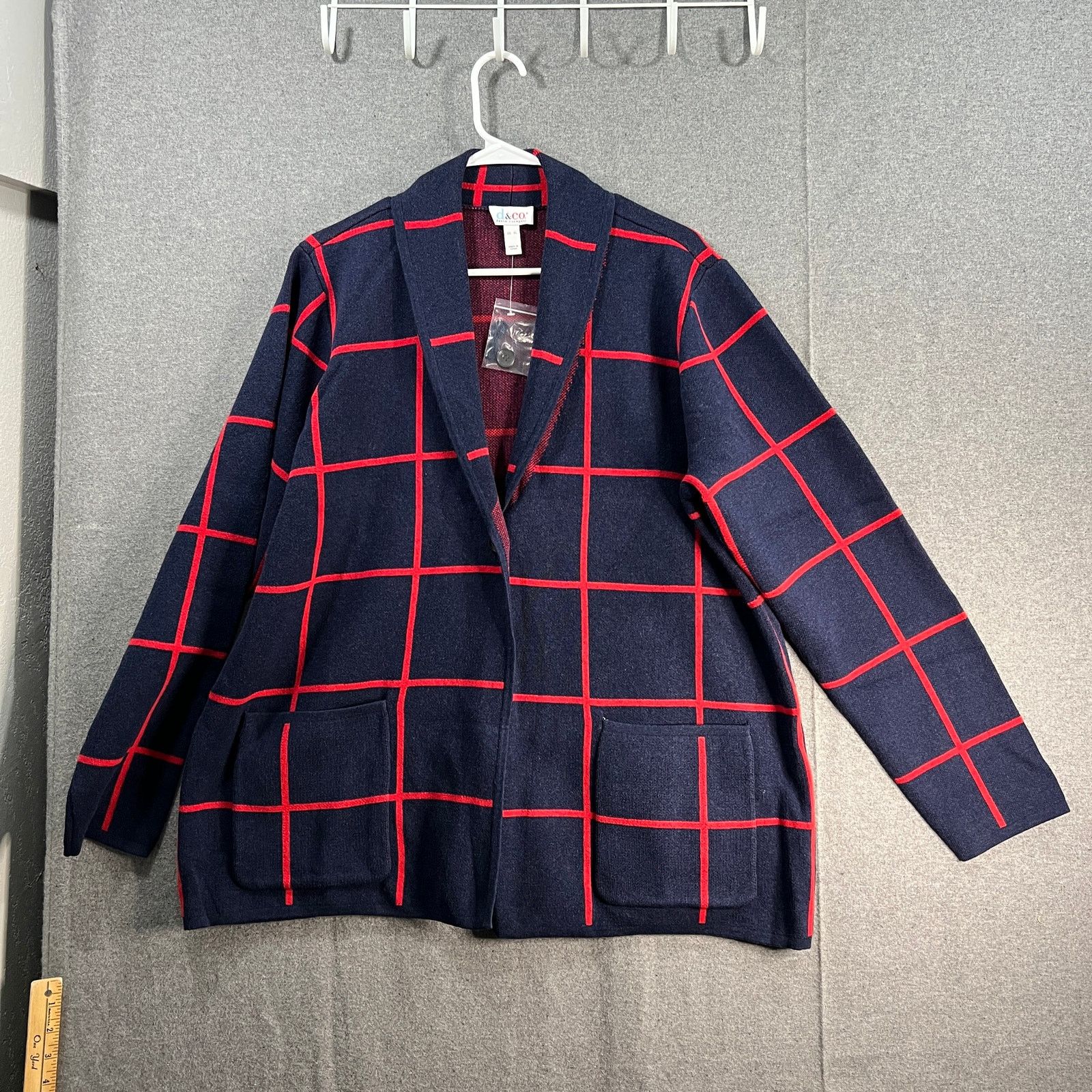 Other Denim & Co. Jacquard One Button Sweater Coat Size XL / US 12-14 / IT 48-50 - 1 Thumbnail