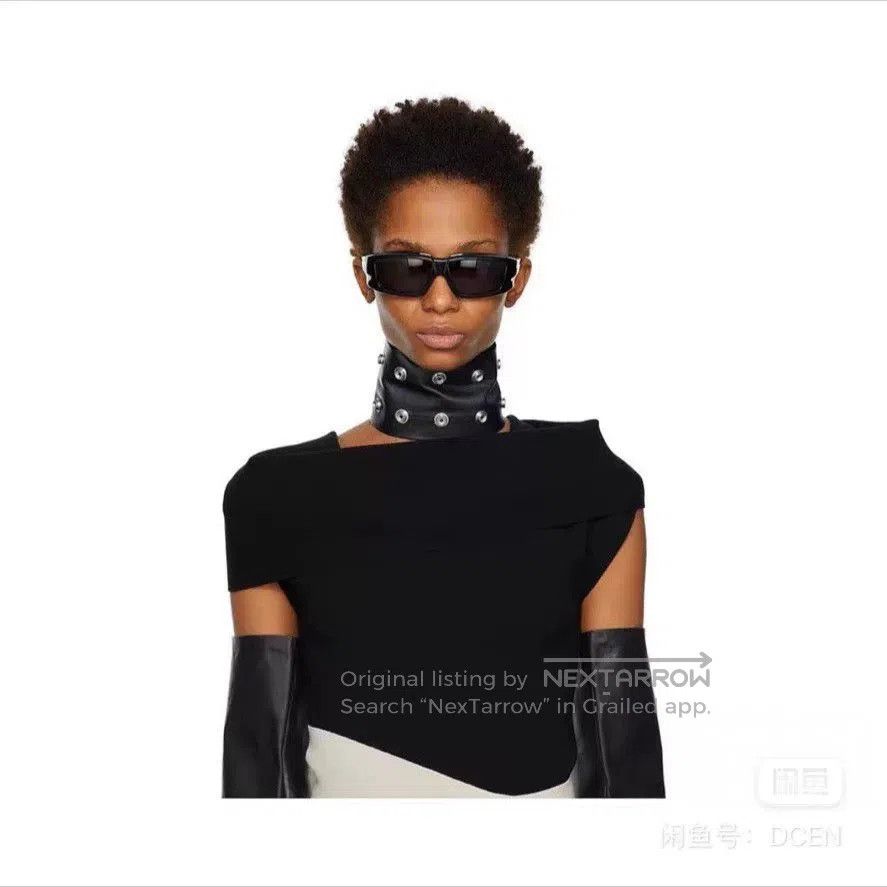 Rick Owens rick owens strobe leather collar necklace. Size ONE SIZE - 5 Thumbnail