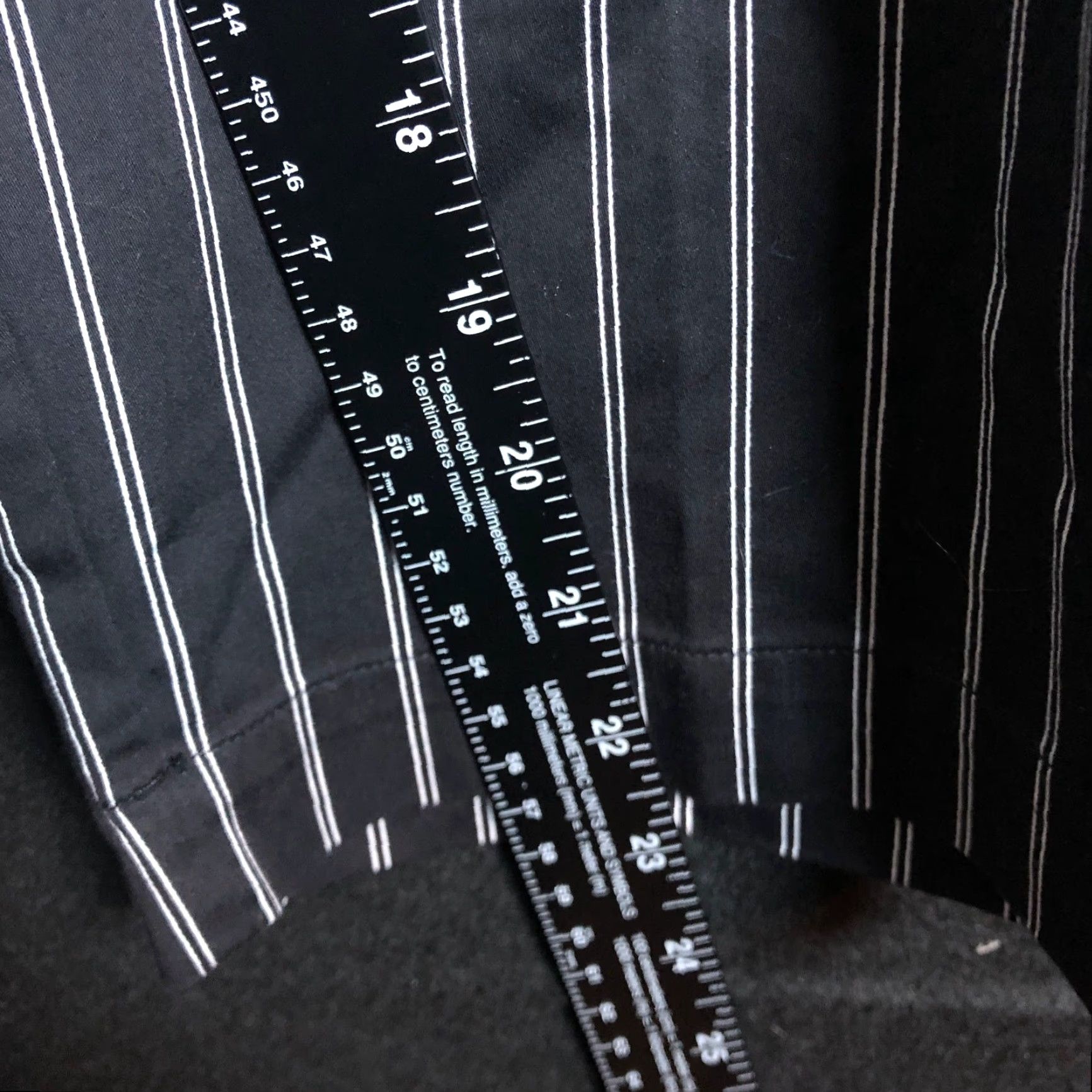 Vintage Chicos Womens Pants Black White Striped Pull on Side Zip Ankle Stretch 1(M) Size 28" / US 6 / IT 42 - 7 Thumbnail