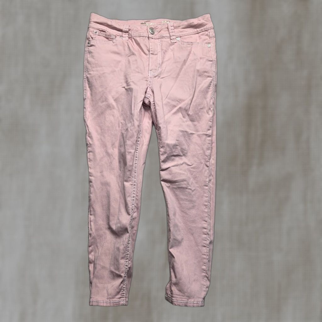 Vintage VINTAGE Seven7 Jeans Women Size 4 Pink Denim Ankle 26in Inseam 5-Pocket Stretch Mid Rise Cotton Blend Size 24" / US 00 / IT 34 - 1 Thumbnail