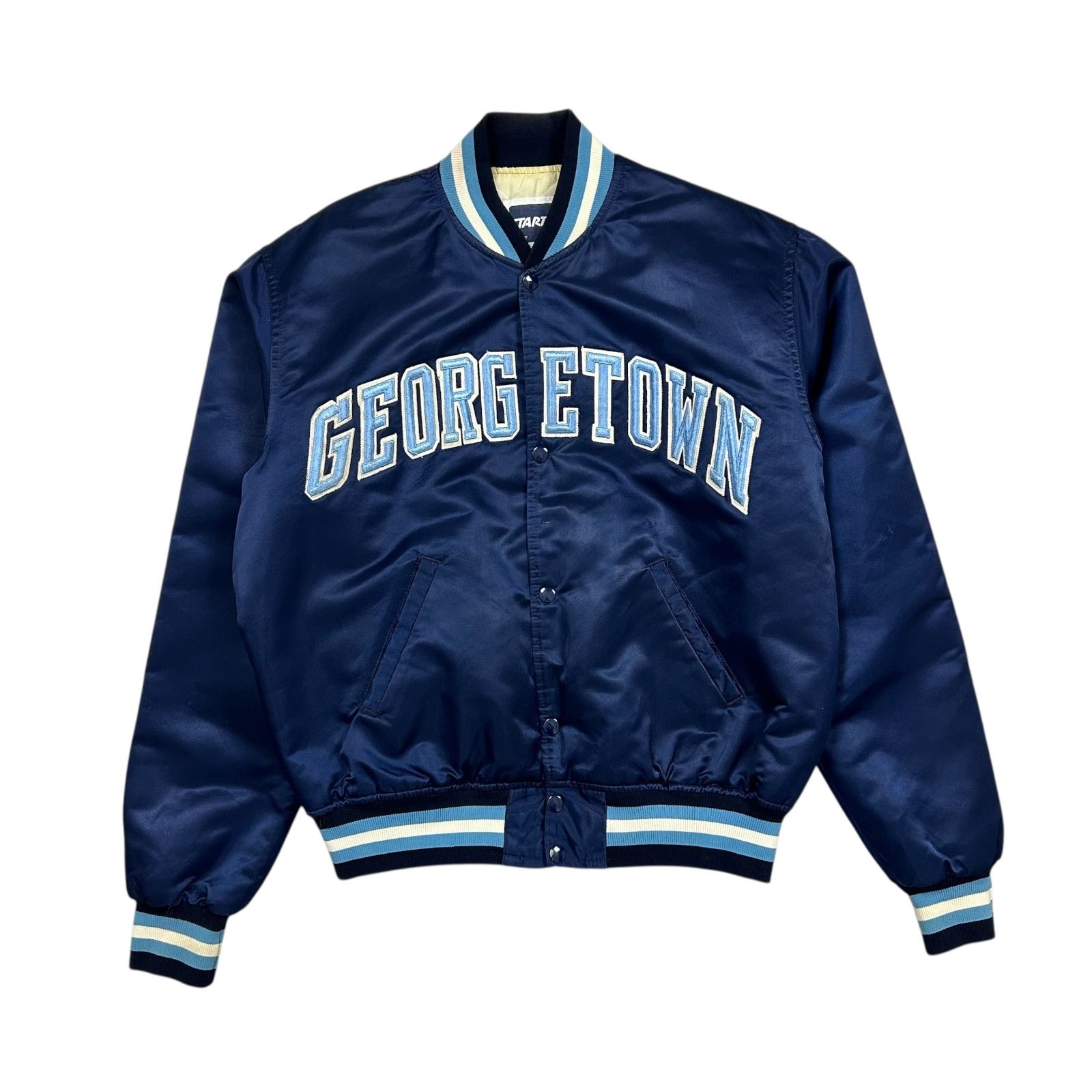 NCAA VTG 90s GEORGETOWN HOYAS STARTER SATIN JACKET MADE IN USA Size US L / EU 52-54 / 3 - 1 Thumbnail
