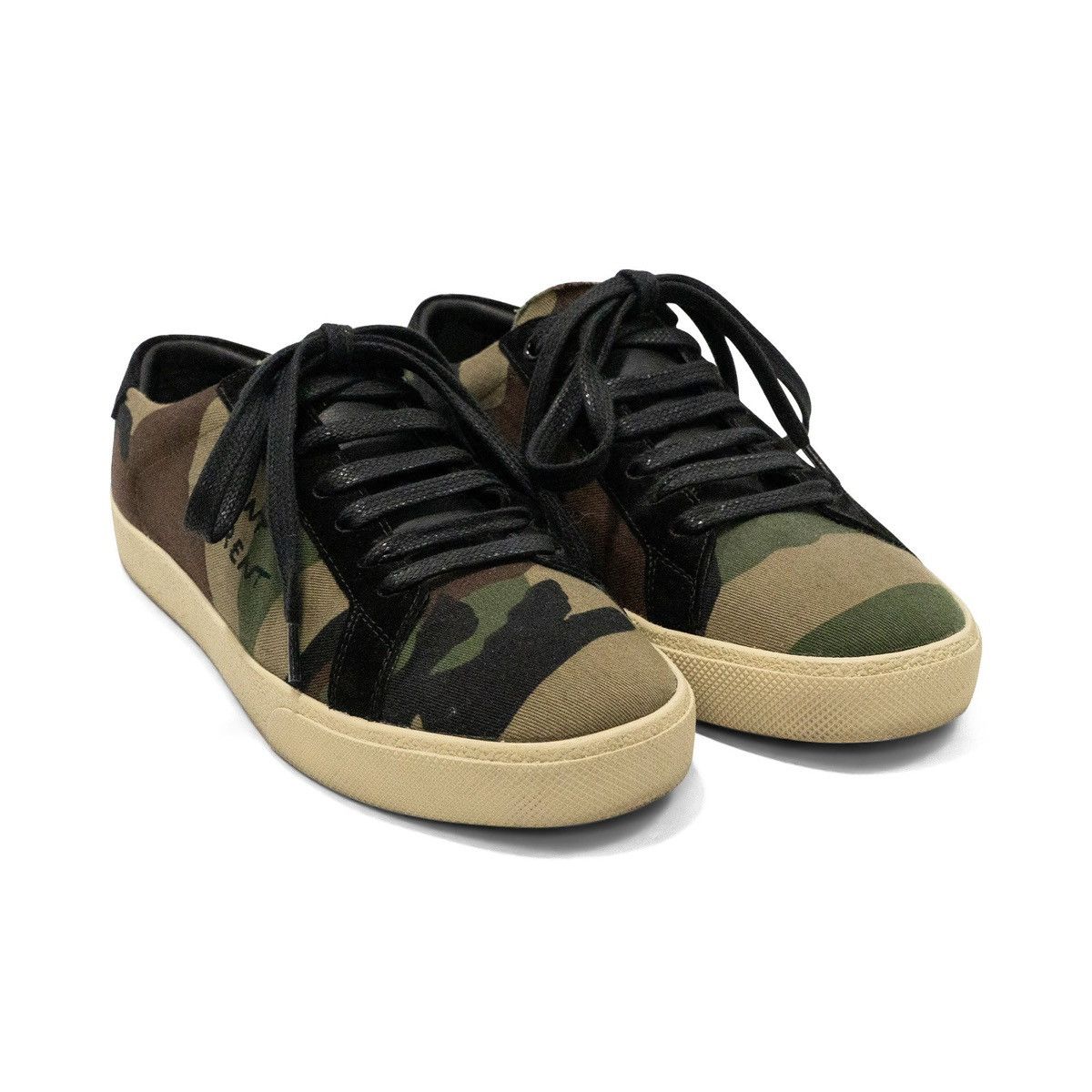 Saint Laurent Paris Saint Laurent 'SL06 Camo' Low-Top Sneakers Size US 5.5 / IT 35.5 - 3 Thumbnail