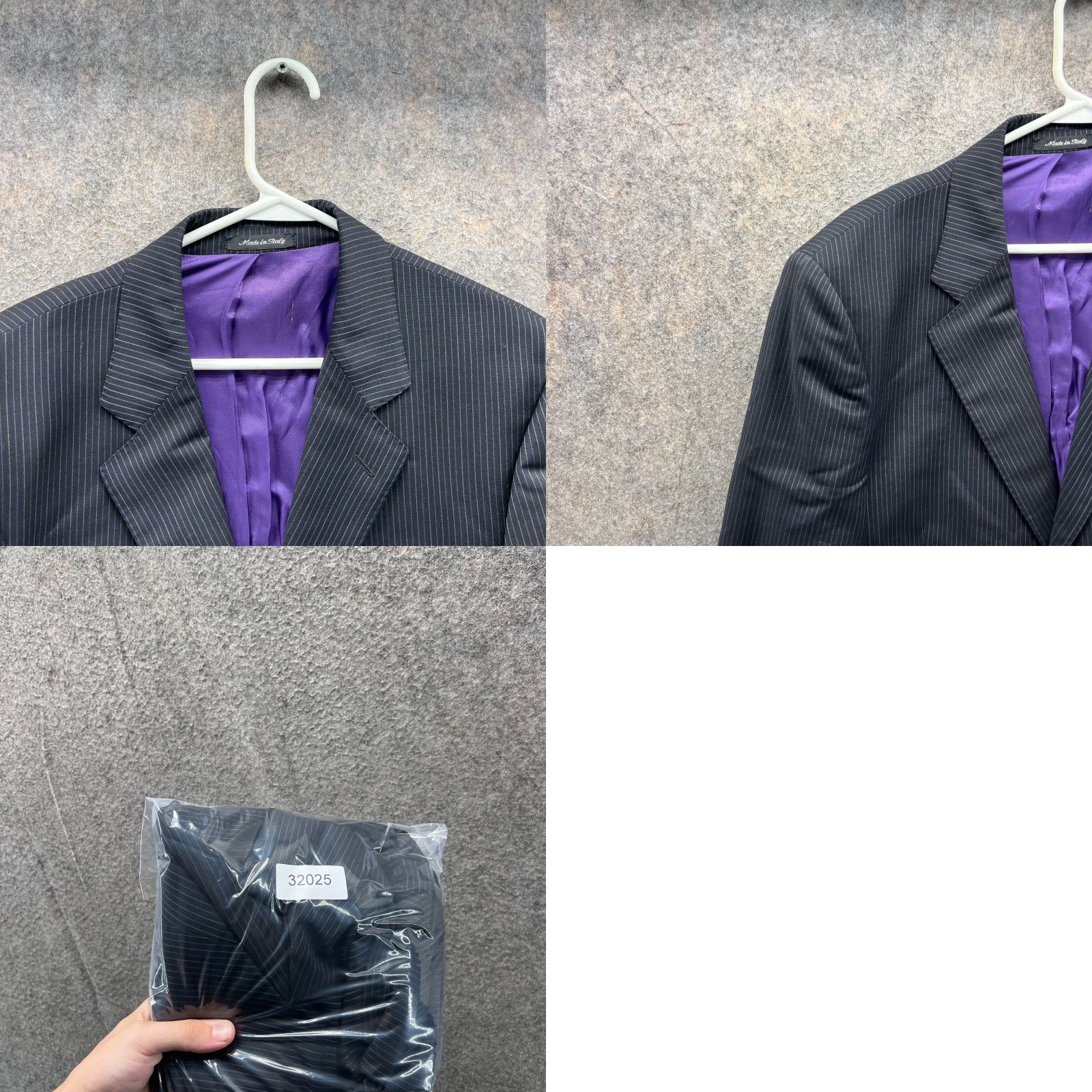 Paul Smith Paul Smith Blazer Mens 42 Black Striped Wool Single-Breasted Two-Button Jacket Coat Italy Sport Catast Jacket/Coat Length Regular Limited? Size 42R - 9 Thumbnail