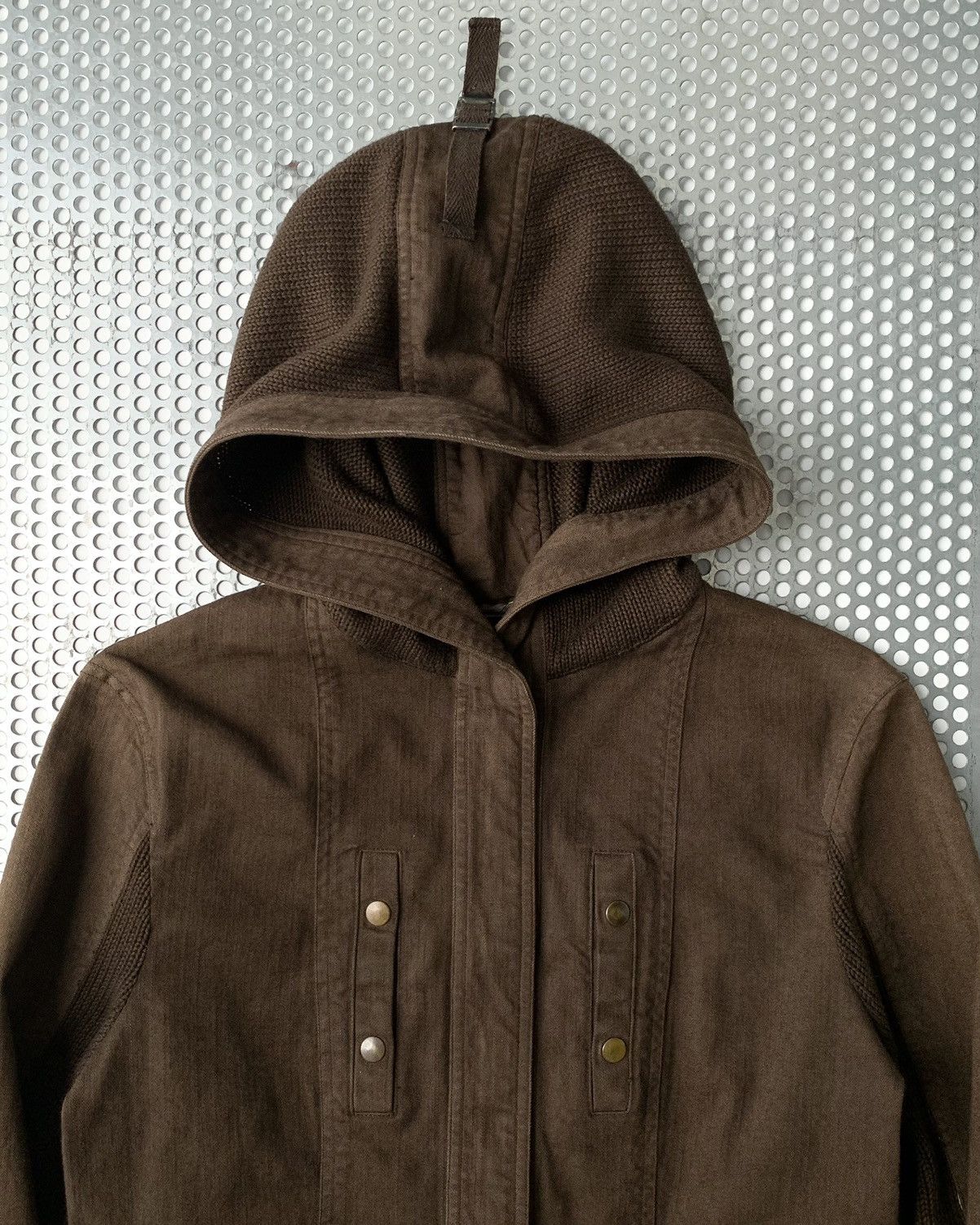 Le Grande Bleu (L.G.B.) 2000S PASSIONE Hybrid Utility Knit-Hood Jacket Size US M / EU 48-50 / 2 - 3 Thumbnail