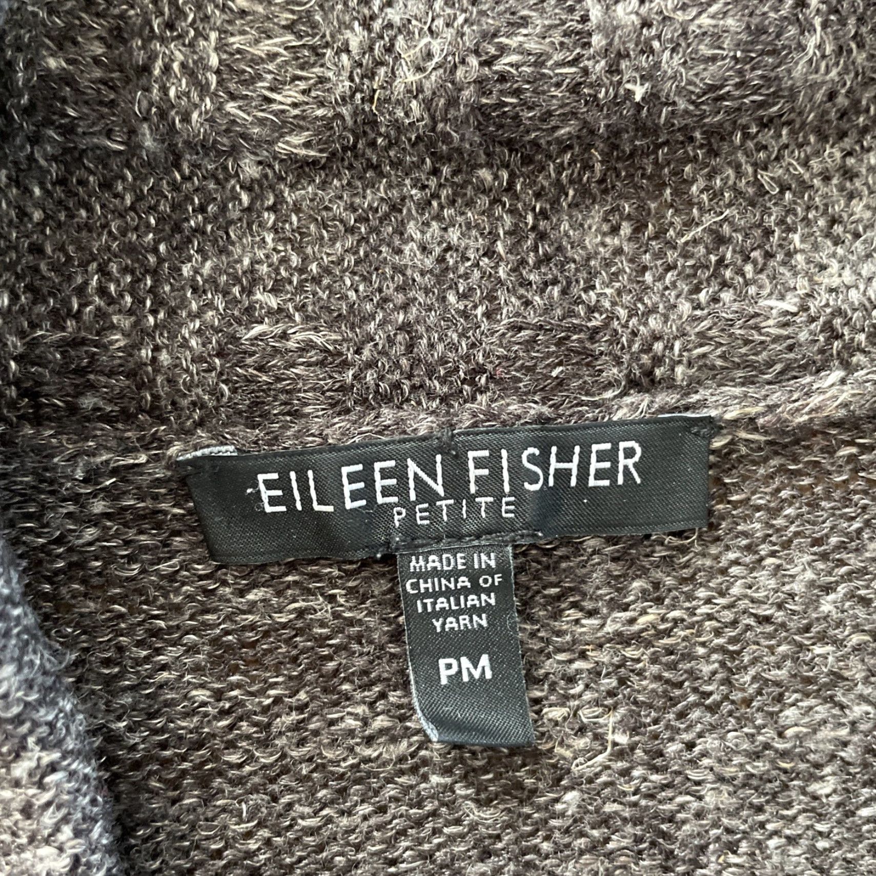 Eileen Fisher Eileen Fisher Sweater Cardigan Womens Petite Medium Open Front Wool/Silk/Linen V-Neck Casual Travel Gray Size M / US 6-8 / IT 42-44 - 2 Thumbnail