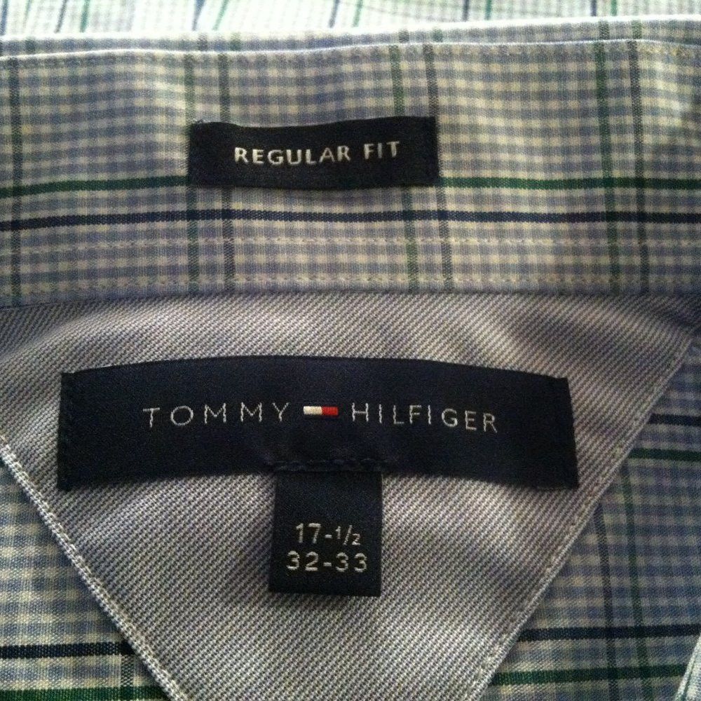 Tommy Hilfiger TOMMY HILFIGER MENS NEW 100%COTTON DRESS SHIRT 17.5/32-33 Size US XL / EU 56 / 4 - 4 Thumbnail
