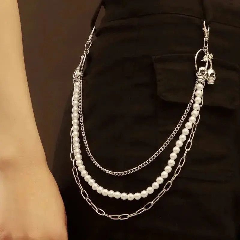 Jewelry Punk Waist Pants Chain Wallet Chain Skull Keychain Size ONE SIZE - 1 Thumbnail