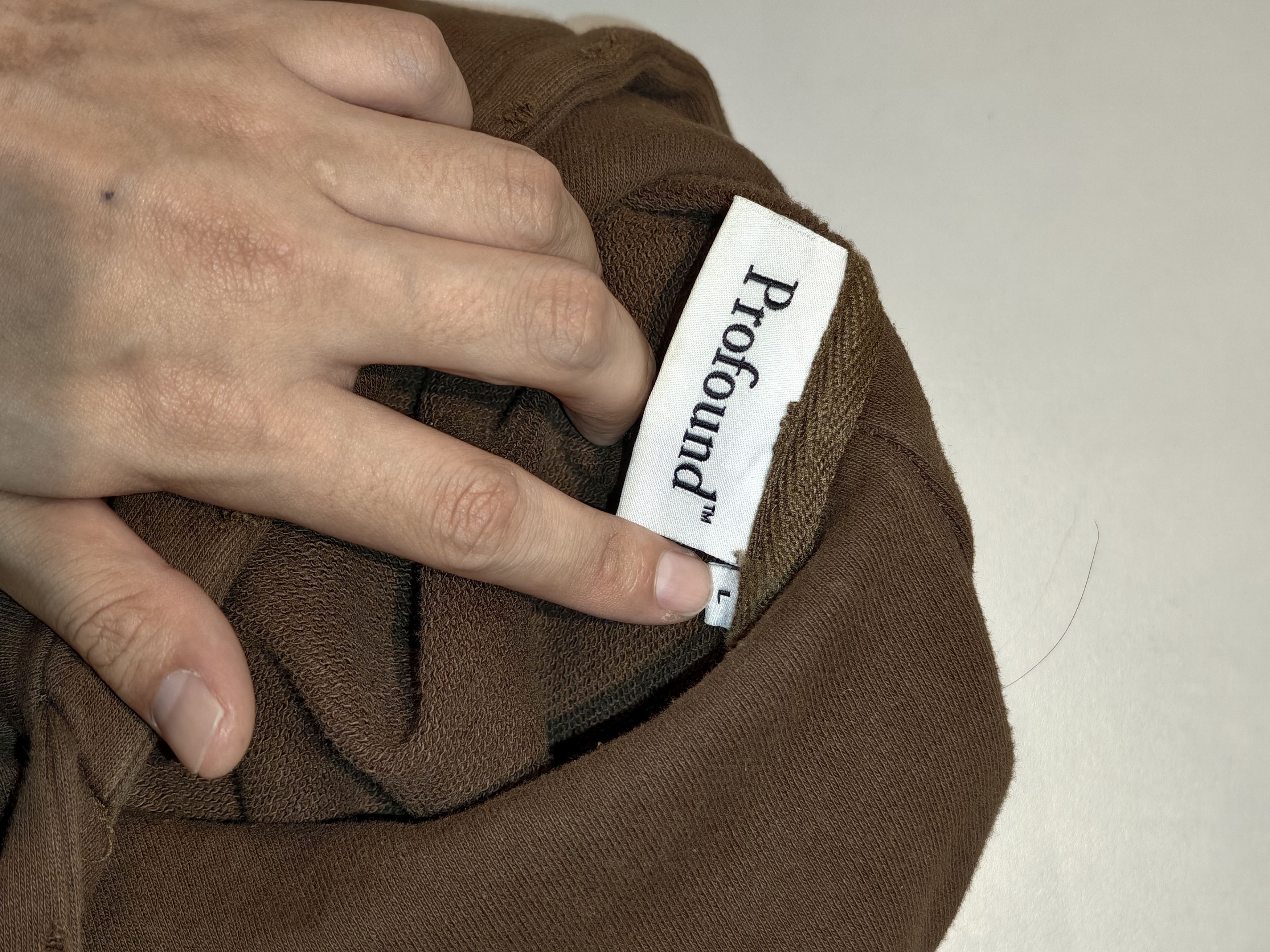 Profound Aesthetic Profound Check Sleeve Hoodie In Brown Size US L / EU 52-54 / 3 - 9 Thumbnail