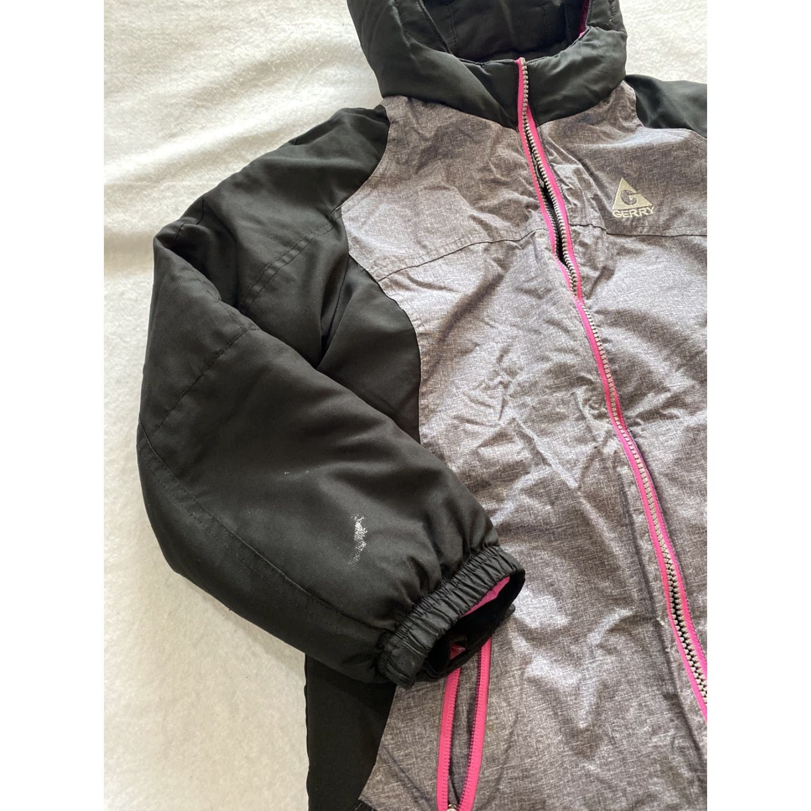Pinko Gerry Jacket Women’s M Pink Gray Hooded Long Sleeve Puffer Jacket Size M / US 6-8 / IT 42-44 - 4 Thumbnail