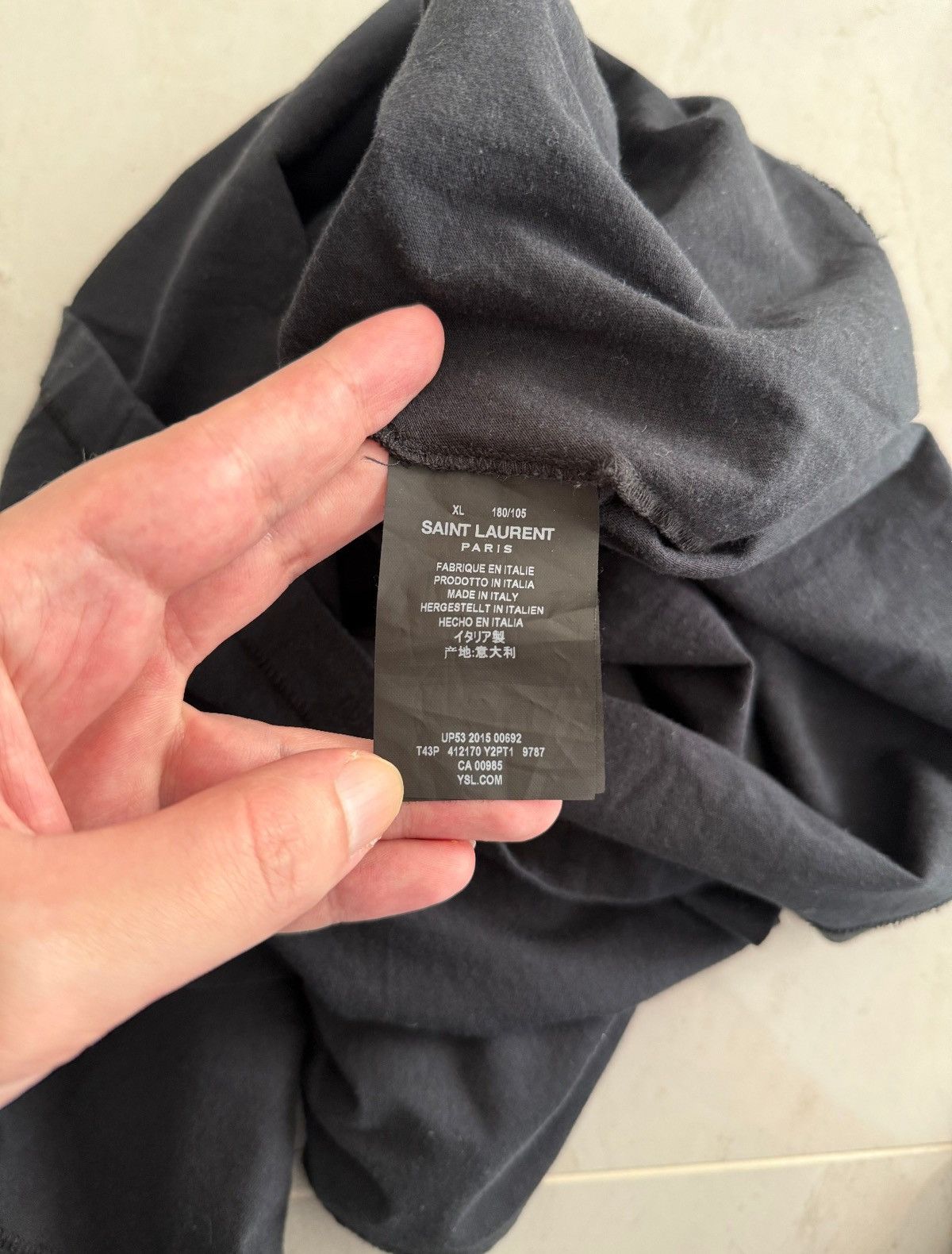 Saint Laurent Paris Saint Laurent Paris SS16 Smoking Tshirt Sz. XL Size US XL / EU 56 / 4 - 4 Thumbnail