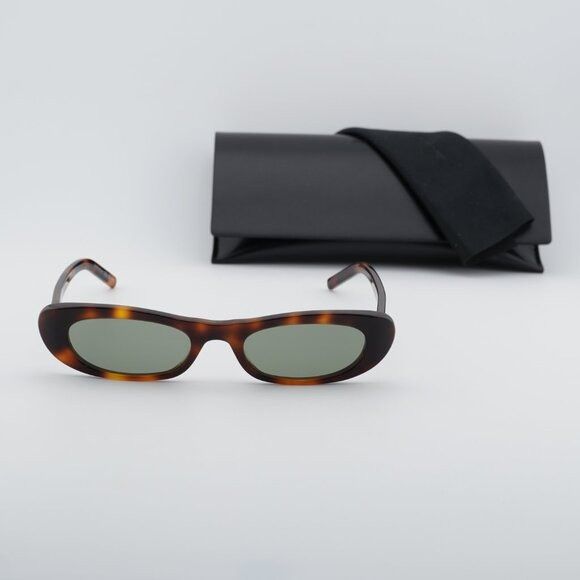 Saint Laurent SL557 SHADE 002 Sunglasses Havana Oval Frame
