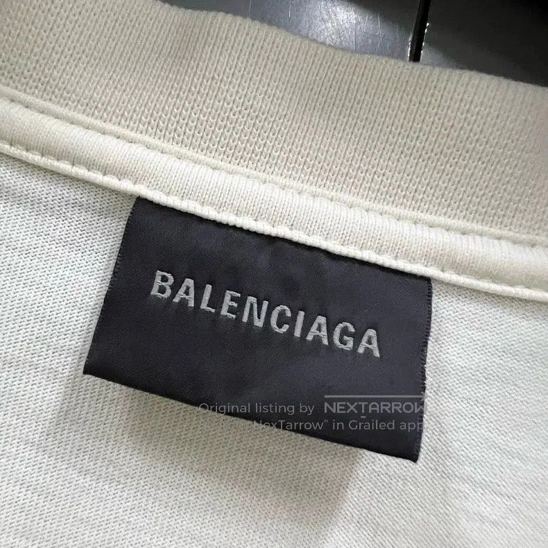 Balenciaga Balenciaga Beige Back Logo Short Sleeve. Size US M / EU 48-50 / 2 - 3 Thumbnail