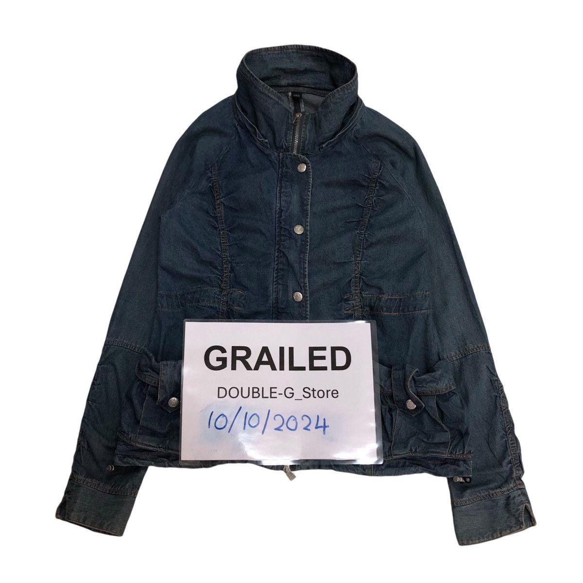 Japanese Brand 📌Vintage Biker Denim Jacket Unknown Japan Issey Miyake Size US M / EU 48-50 / 2 - 1 Thumbnail