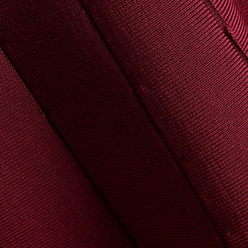 Herve Leger Herve Leger Paris Pleated Ponte Burgundy Mini Dress Size L Size L / US 10 / IT 46 - 13 Thumbnail